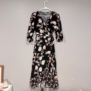 Cotton On Kimono Ruffle Wrap Midi Dress